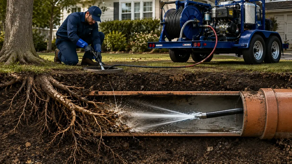 Tree Root Removal with Hydro Jetting in Placentia